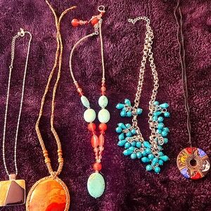 Various necklaces are used but in good condition .